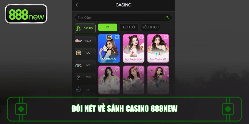 Đôi nét về sảnh casino 888NEW