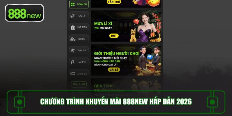 Chương trình khuyến mãi 888NEW hấp dẫn 2026