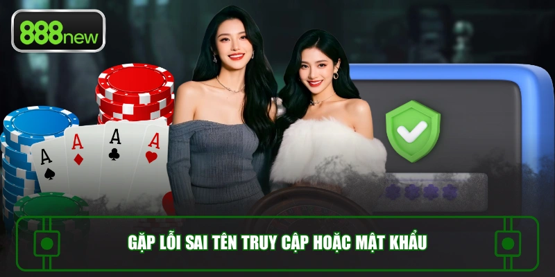 Gặp lỗi sai tên truy cập hoặc mật khẩu
